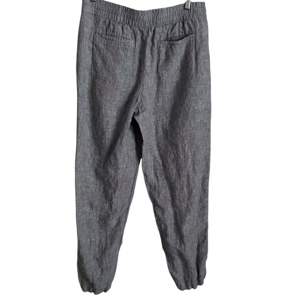Athleta Retreat Linen Jogger Pant Blue Grey Coastal Casual Women’s Large Tall - Picture 2 of 9